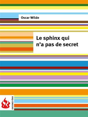 cover image of Le sphinx qui n'a pas de secret (low cost). Édition limitée